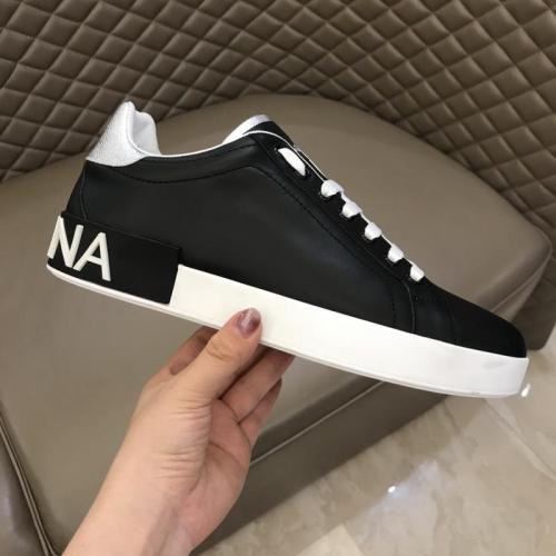 Dolce&Gabbana Men Shoes Sneakers Luxury Calfskin Nappa Portofino Sneakers CS1587AH5278B979