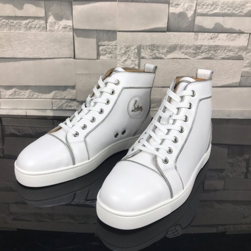 Christian Louboutin Mens Shoes Luxury Brand Red Bottom Design Louis Junior Spikes Flat with Original Box CL sneakers
