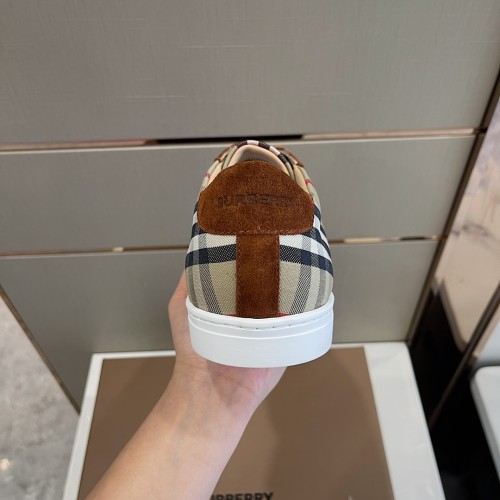 Burberry Mens Shoes Sneakers Fashion Type Luxury Brand Vintage Check Cotton Sneaker with Original Box