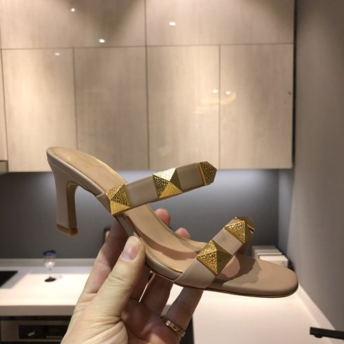 Valentino Womens Shoes ROMAN STUD SLIDE SANDAL 6.5cm