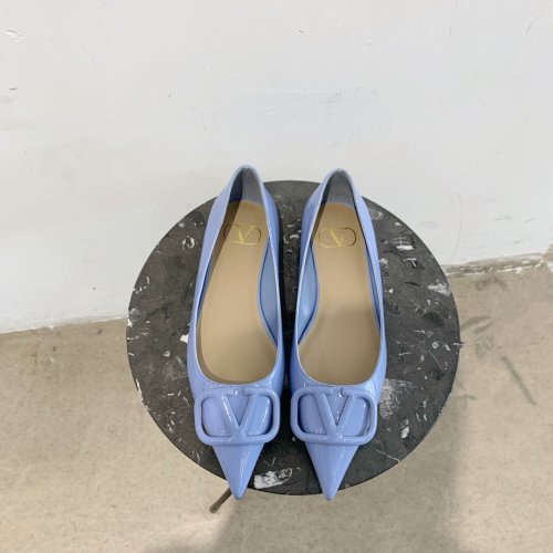 Valentino Women Shoes Mule Flip Flop Sandals VLOGO SIGNATURE CALFSKIN PUMP Flat Luxury Brand with Original Box