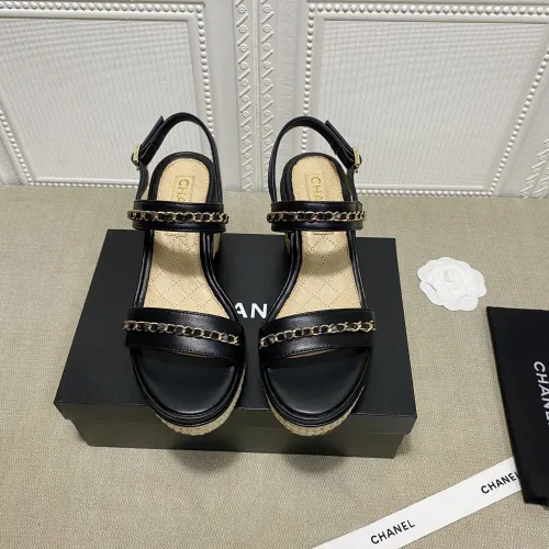 Chanel Womens Shoes Fashion Pumps Wedge Sandals