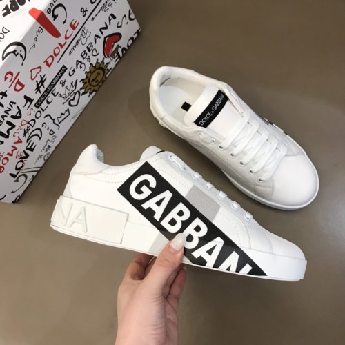 Dolce&Gabbana Men Shoes Sneakers Luxury Nylon Portofino Sneakers With Logo Tape CS1772AJ99389697