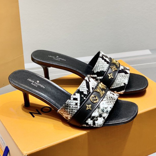 Louis Vuitton Womens Shoes Pumps Sandals Leather Design Luxury Brand Fashion Sandals with Original Box 5.5cm Heel