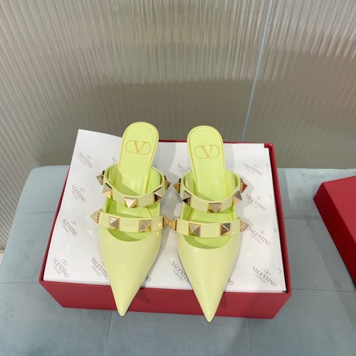 Valentino Women Shoes Mule Flip Flop Sandals ROMAN STUD MULE IN CALFSKIN 65 MM with Original Box