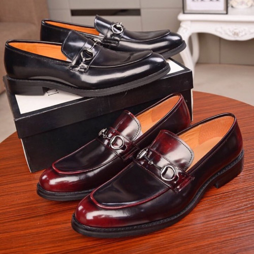 Gucci Mens Shoes Leather Design Luxury Brand Business Dress Shoes for Men with Original Box