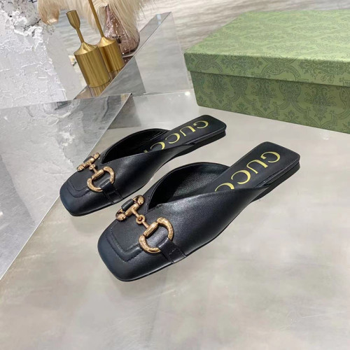Gucci Womens Shoes Flat Mule with Horsebit