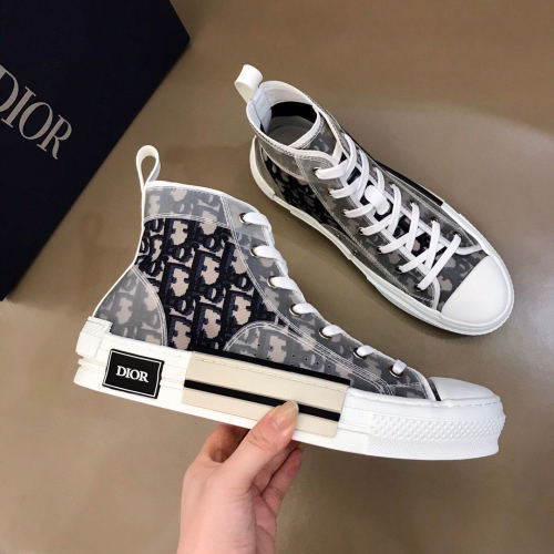 Dior Womens Mens Shoes Sneakers Luxury Brand Unisex Design B23 High-Top Sneaker with Box