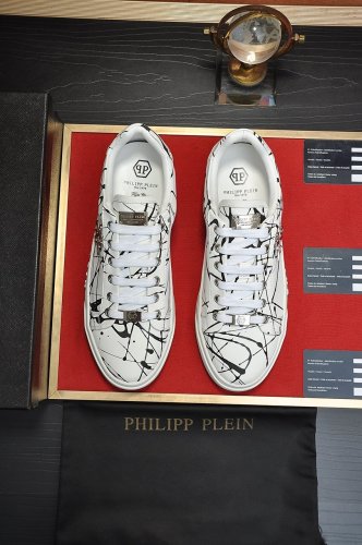 Philipp Plein Men Shoes Sneakers Low Top Sneaker Fashion Design Luxury Brand with Original Box