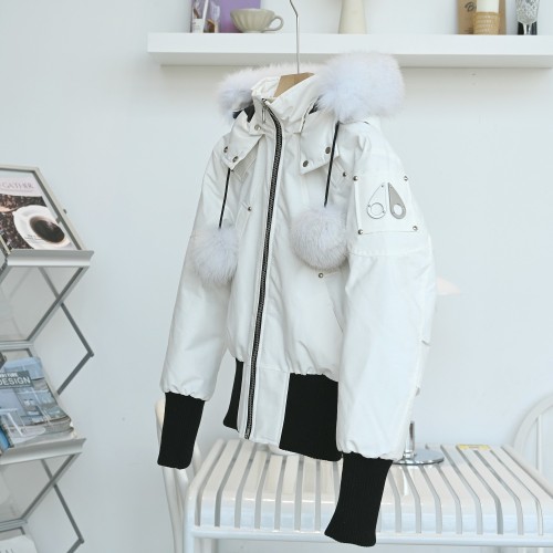 Moose Knuckles Design Womens Winter Windprood Down Jackets Keep Warm 90% White Duck Down