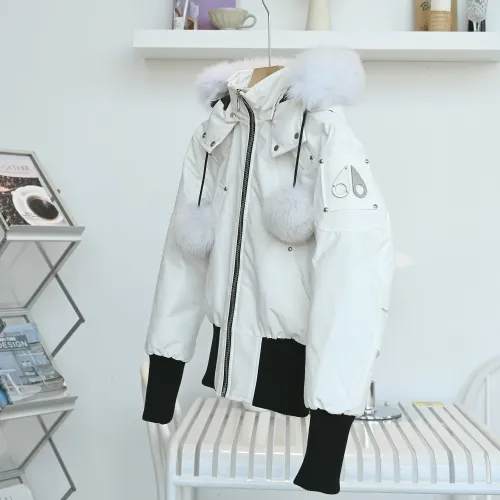 Moose Knuckles Design Womens Winter Windprood Down Jackets Keep Warm 90% White Duck Down