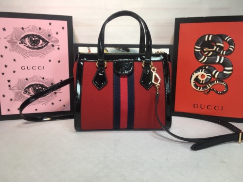 Gucci Womens Mens Bags Crossbody Handbags Luxury GG Shoulder Bag Leather Luxury Brand 547551 UQHBB 9885 GG Supreme Ophidia Small Tote Bag