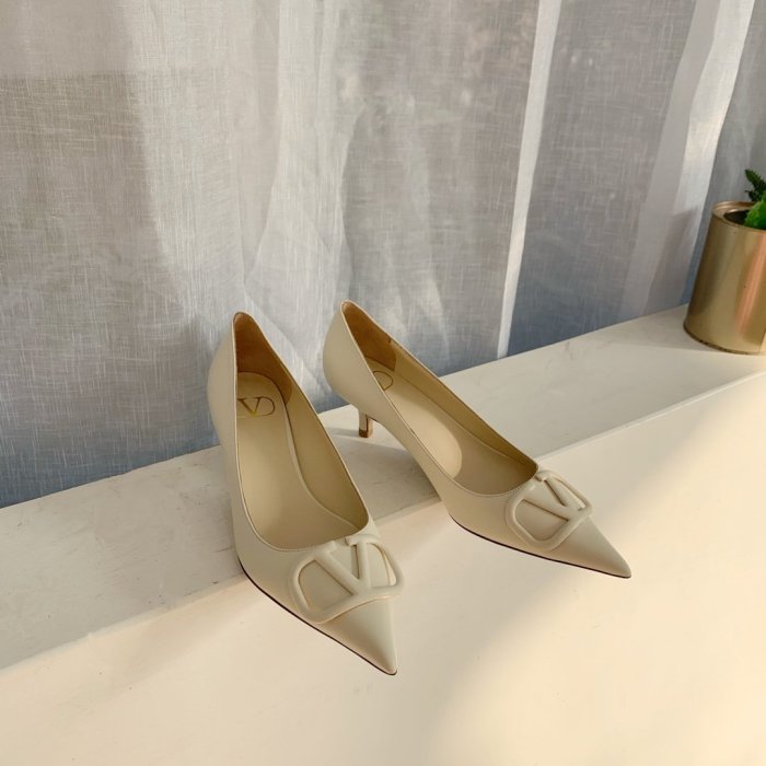 Valentino Women Shoes Mule Flip Flop Sandals VLOGO SIGNATURE CALFSKIN PUMP 45MM / 1.8 IN. with Original Box