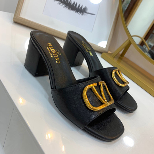 Valentino Womens Shoes Vlogo Sandals Mid Heels Mule