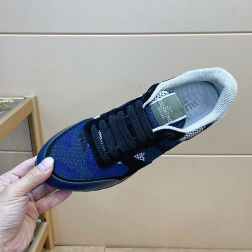 Valentino Men Shoes Fashion Design Luxury Brand ROCKRUNNER CAMOUFLAGE LAMINATED STUDDED SNEAKER with Original Box