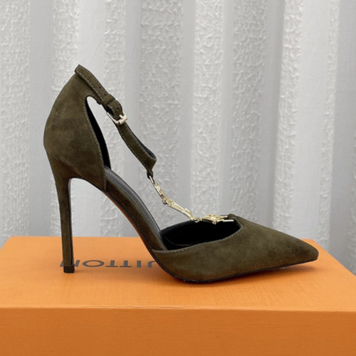 Louis Vuitton Womens Shoes Pumps Sandals Leather Design Luxury Brand Fashion Sandals with Original Box 10cm Heel