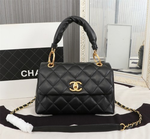 Chanel Womens Bags Shoulder Bag Small Flap Bag with Top Handle