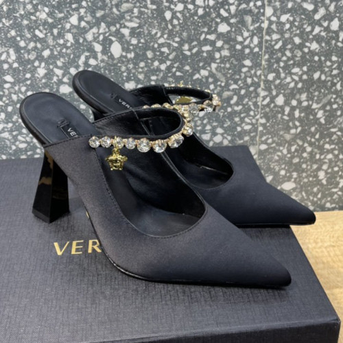Versace Brand Womens Sandals Shoes Pumps Leather Big Size LA MEDUSA LEATHER PUMPS Design Luxury Brand Sandals for Women