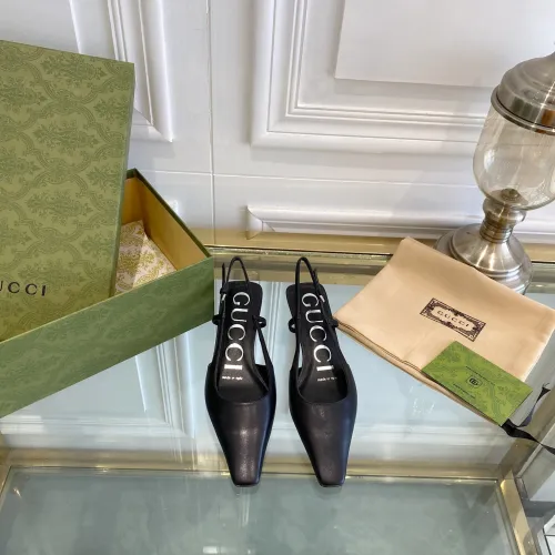 Gucci Womens Shoes Slingback Pumps Heel Luxury Brand Wedding Fashion Shoes for Women with Original Box