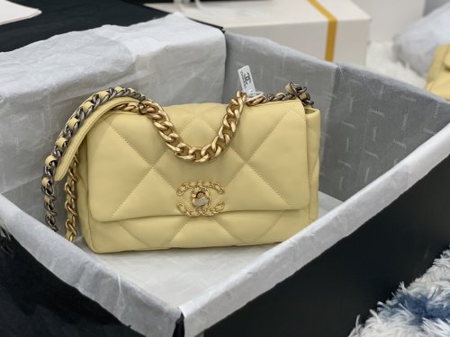 Chanel Womens Bags Shoulder Messenger Bags Chanel 19 Flap Bag Luxury Brand with Original Box