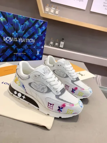 Louis Vuitton Men Shoes Sports RUN AWAY SNEAKER Running Design Luxury Brand with Original Box Mesh and suede calf leather 1A9J0M