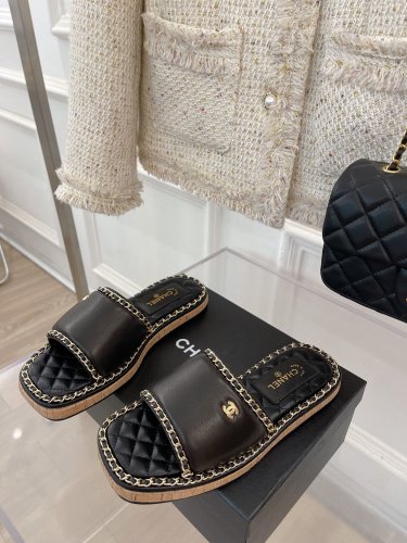 Chanel Womens Shoes Sandals Slippers Luxury Brand Design with Original Box