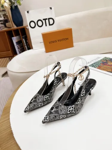 Louis Vuitton Womens Shoes Pumps Sandals Leather Design Luxury Brand Fashion Sandals with Original Box 5cm Heel