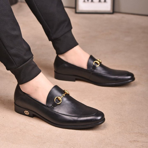 Gucci Mens Shoes Leather Design Luxury Brand Business Dress Shoes for Men with Original Box