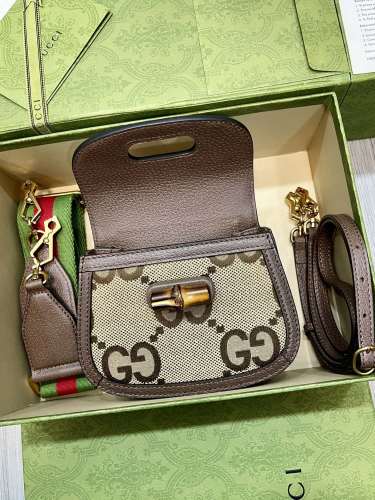 Gucci Womens Bags Handbags Shoulder Messenger Bags Luxury Brand Gucci Bamboo 1947 jumbo GG mini bag 686864 UQLBT 2570 with Original Box