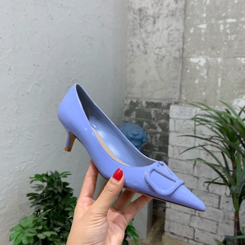 Valentino Women Shoes Mule Flip Flop Sandals VLOGO SIGNATURE CALFSKIN PUMP 45MM / 1.8 IN. Luxury Brand with Original Box