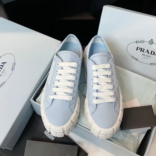 Prada Womens Shoes Sneakers Lace-Up Luxury Brand Fashion Sneakers for Women with Original Box