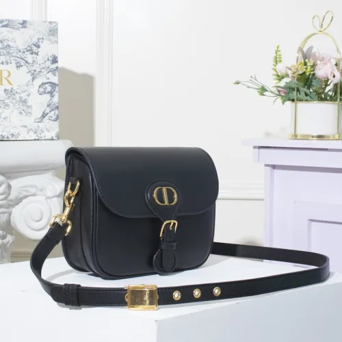 Dior Womens Bag Luxury Brand Design Fashion Type Medium Dior Bobby Bag Black Box Calfskin