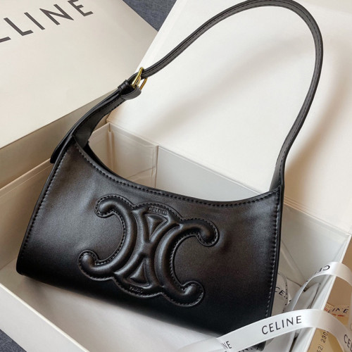 Celine Womens Bags Crossbody Design Luxury Brand CROSSBODY OVAL PURSE CUIR TRIOMPHE IN SMOOTH CALFSKIN with Original Box