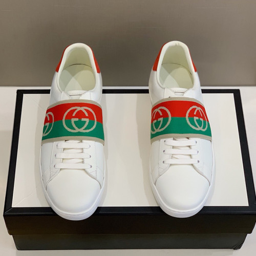 Gucci Womens Shoes Fashion Sneakers Luxury Brand Women's Ace sneaker with elastic Web in White Leather with Original Box