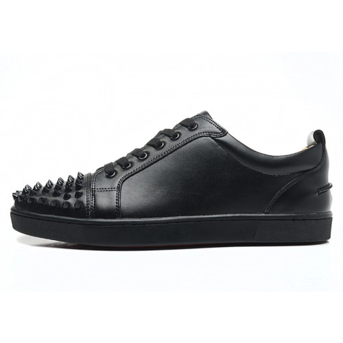 Christian Louboutin Mens Shoes Luxury Brand Red Bottom Design Louis Junior Spikes Flat with Original Box CL sneakers