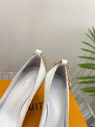 Louis Vuitton Womens Shoes Sandals Slippers Leather Design Luxury Brand MANSION SL.BACK PUMP 9cm Heel Fashion Sandals with Original Box 1A964O