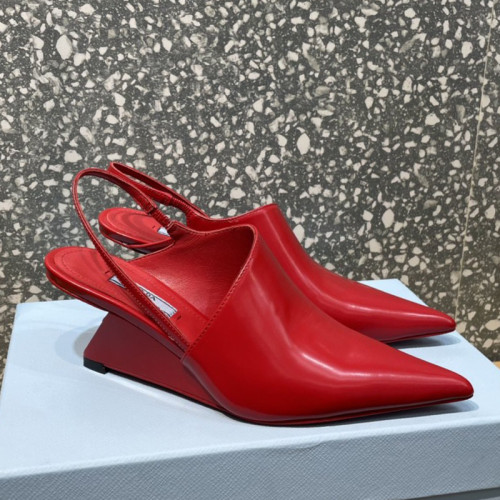 Prada Womens Shoes Slingback Pumps Luxury Brand Casual Shoes for Women with Original Box