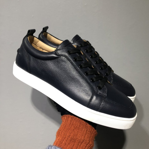 Christian Louboutin Mens Shoes Luxury Brand Red Bottom Design Louis Junior Spikes Flat with Original Box CL sneakers