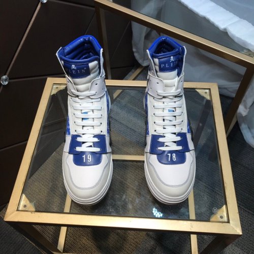 Philipp Plein Men Shoes High Top Sneaker Fashion Design Luxury Brand