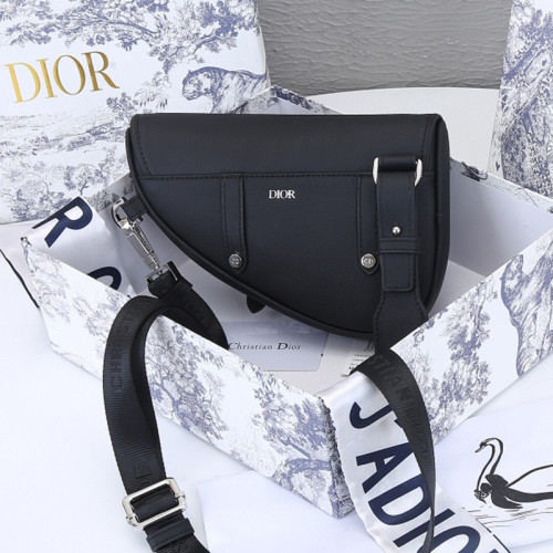Dior Womens Bag Saddle Bag Luxury Brand Fashion Mini Saddle Bag Black Grained Calfskin 1ADPO191YMJ_H00N