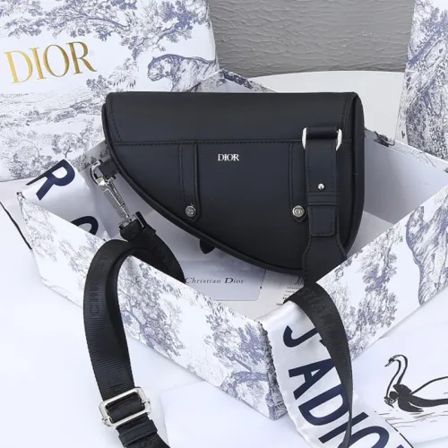 Dior Womens Bag Saddle Bag Luxury Brand Fashion Mini Saddle Bag Black Grained Calfskin 1ADPO191YMJ_H00N