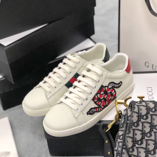 Gucci Womens Shoes Fashion Sneakers Lace-Up Luxury Brand Women's Ace Embroidered Sneaker with Original Box