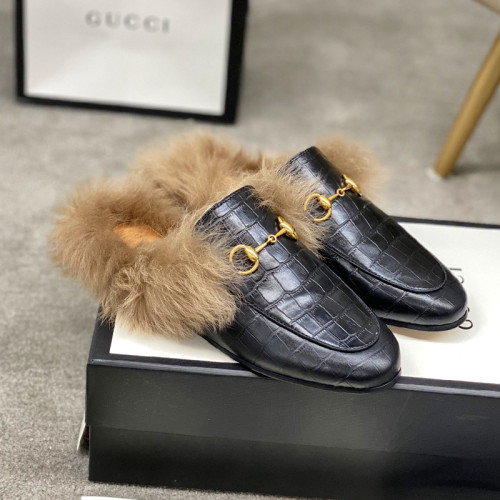 Gucci Womens Shoes Casual Loafers Design Luxury Brand Leather Princetown with Original Box