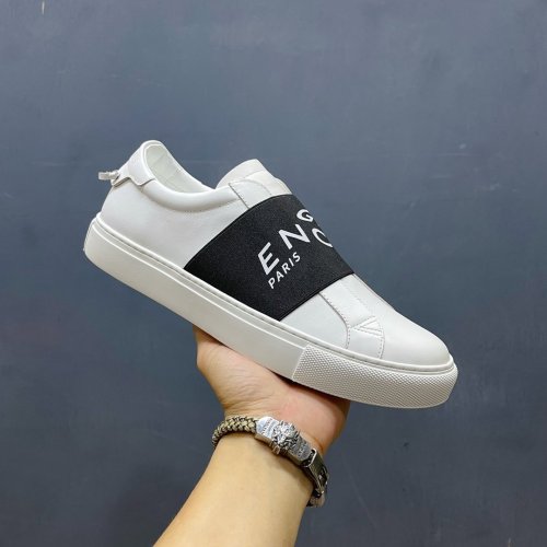 Givenchy Men Shoes Fashion Type Luxury Brand GIVENCHY SNEAKERS IN LEATHER WITH LATEX BAND with Original Box