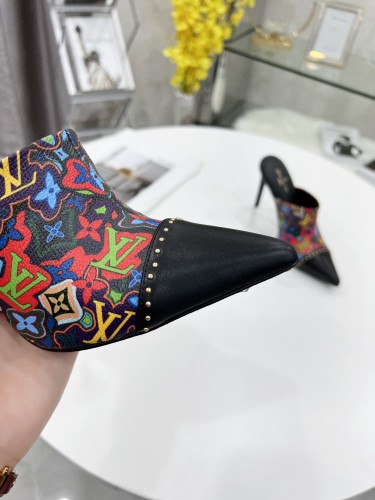 Louis Vuitton Womens Shoes Pumps Sandals Slippers Leather Design Luxury Brand Summer Fashion Sandals with Original Box 9.5cm Heel