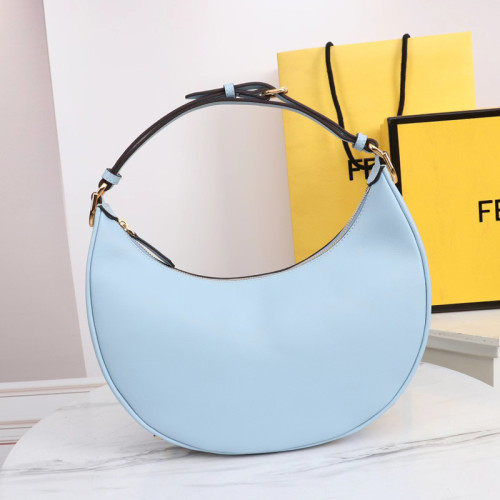 Fendi Womens Bags Shoulder Handbags Luxury Brand Fendigraphy Small Light blue leather bag 8BR798A5DYF1HD2
