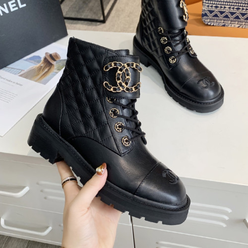 Chanel Women Shoes Boots Luxury Brand Design Leather Ankle Fashion Boots for Winter