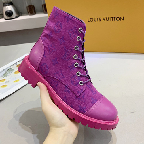 Louis Vuitton Women Shoes Boots Fashion Ankle Boots Luxury Brand Leather Design with Original Box