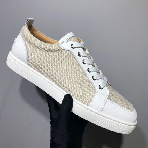 Christian Louboutin Mens Shoes Luxury Brand Red Bottom Design Louis Junior Spikes Flat with Original Box CL sneakers