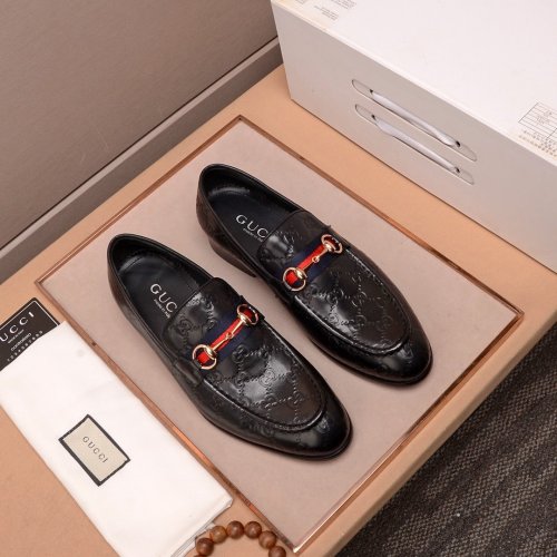 Gucci Mens Shoes Leather Design Luxury Brand Business Dress Shoes for Men with Original Box